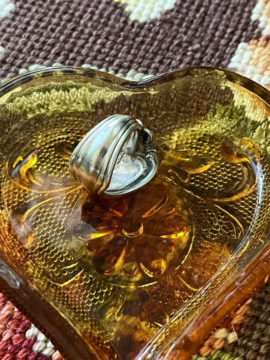 Silver Ornate Spoon Ring - Silver - Picture 5 of 7